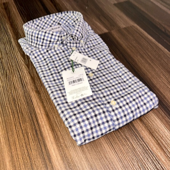 Barbour Men’s Finkle Tailored Shirt - Navy: Size Medium - Picture 3 of 6